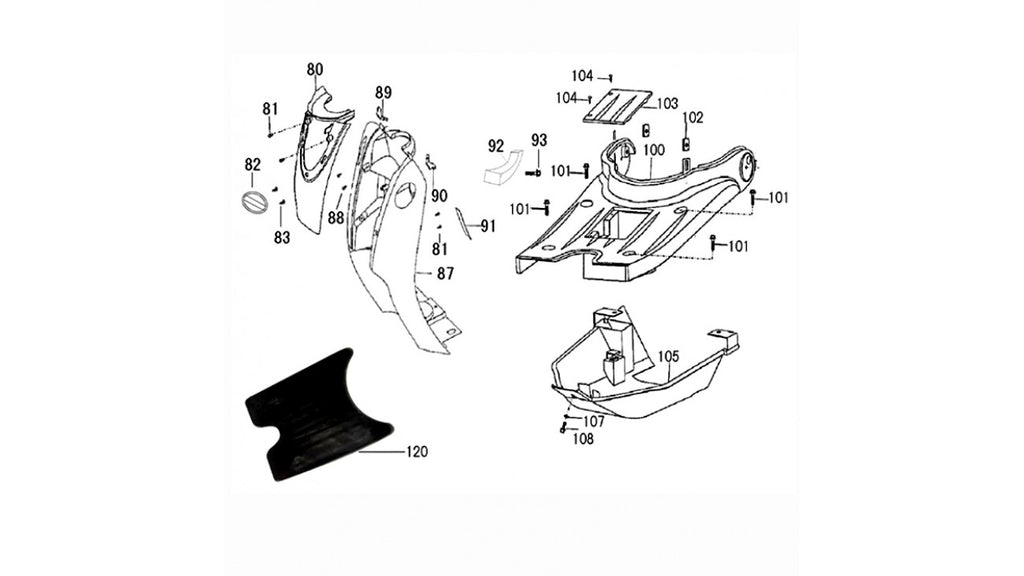 [87] COQUILLE AVANT ROUGE (2018-2020) (SCOOTTERRE OEM)