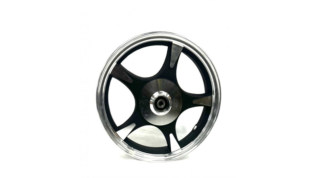 [190] JANTE DE ROUE AVANT 10'' (NOIR LUSTRÉ 2010-2017) RW1-2-2 (SCOOTTERRE OEM)