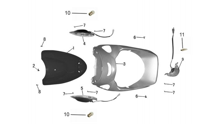 [1] HAUT DU DEVANT (SCOOTTERRE OEM)