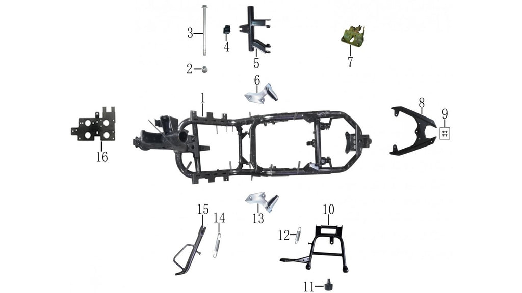 [1] CADRE REBEL 50CC RW1-4-1 (SCOOTTERRE OEM)