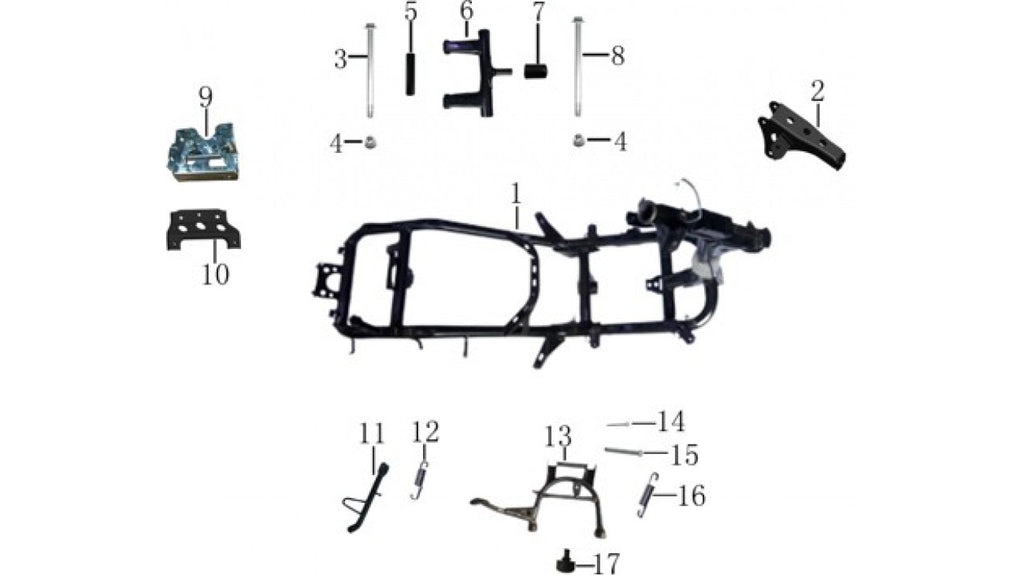 [1] CHÂSSIS PORTOTINO 50CC RW1-5-1 (SCOOTTERRE OEM)
