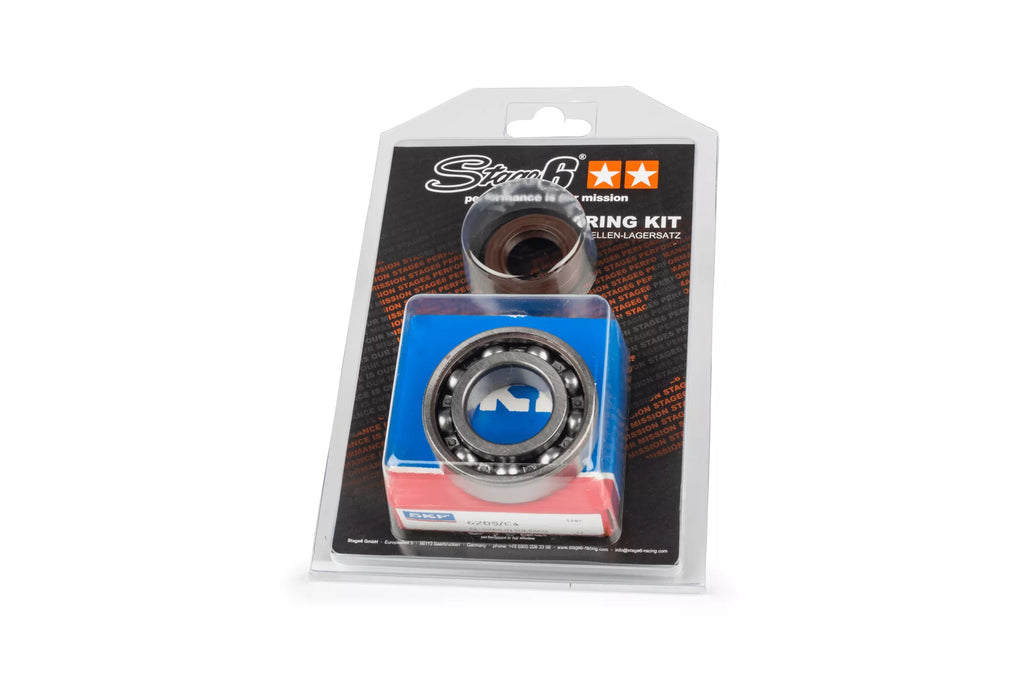 Crankshaft Bearings + Oil Seals Stage6 C4 Steel Cage (Minarelli 100CC, 2 Stroke)