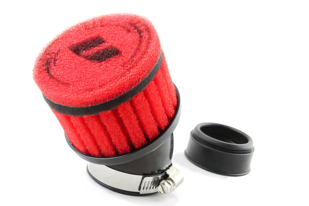 Red Air Filter Voca Racing 45° (48mm) VCR-RD13.FILT48/RE pflow for scooter scooter quebec tunning canda scooter moped aprts voca racing brands
