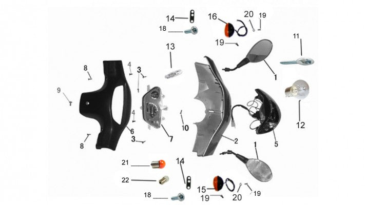 [2] COUVRE GUIDON (SCOOTTERRE OEM)