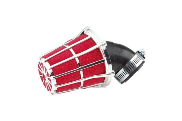 Chrome/Red Adjustable Air Filter Tun'R (28mm-35mm) - Filtre à Air Ajustable Chrome/Rouge Tun'R (28mm-35mm) - 466739