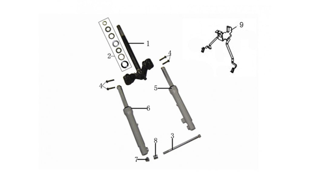 [6] AMORTISSEUR AVANT DROIT (SCOOTTERRE OEM)