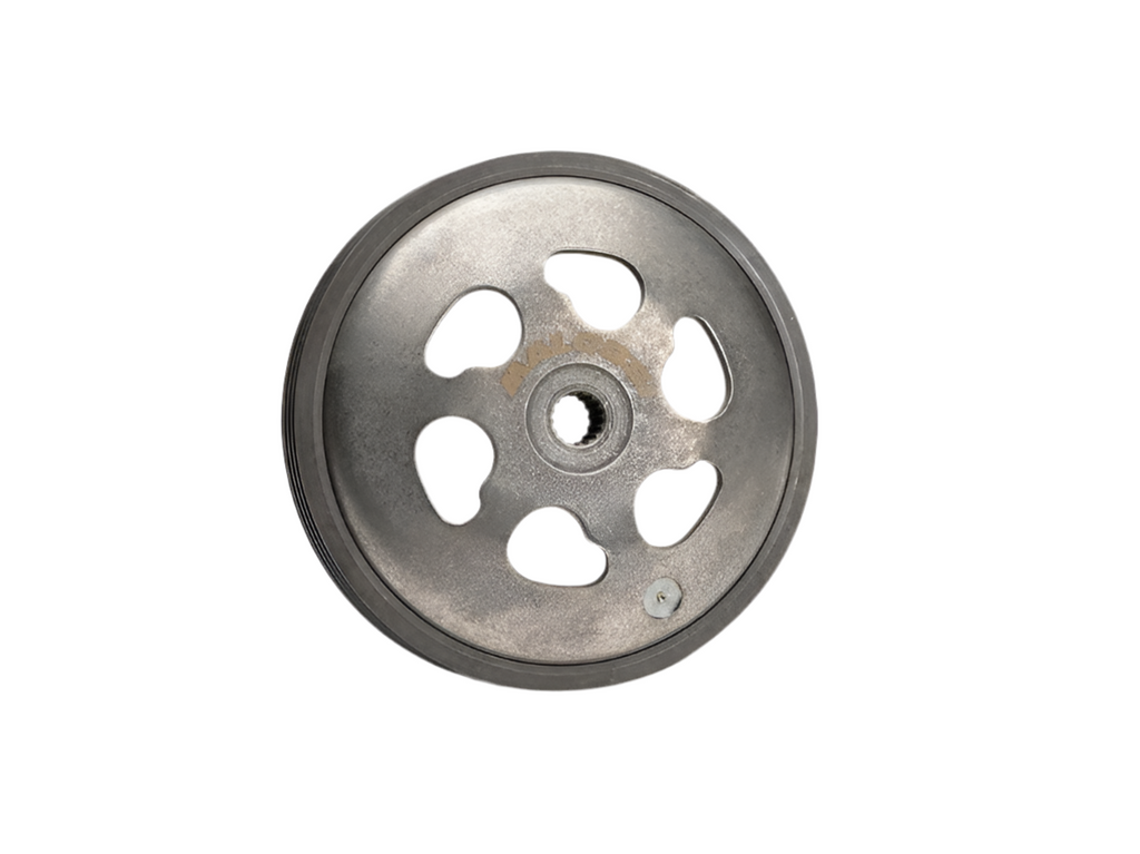 This Wing Bell design was developed by Malossi. The outer cooling ribs give more form stability so that distortions and unbalances can be prevented. Furthermore, it cools the bell down by about 70deg Celsius. Using the wing bell contributes to a longer life of the clutch and a reduction in clutch slip due to a hot engine.