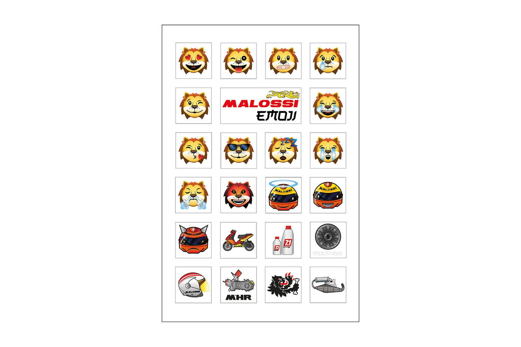 Sticker Sheet Malossi Emoji 11X16Cm 