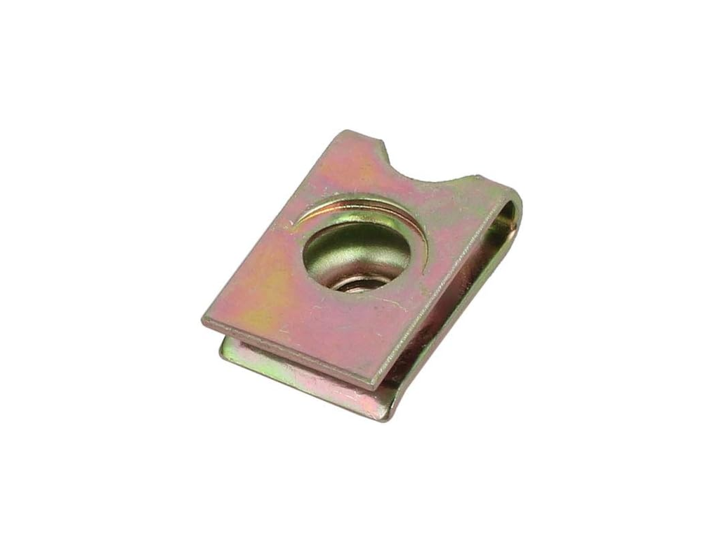 U Plate Nut 6mm Screw (Black Zinc)