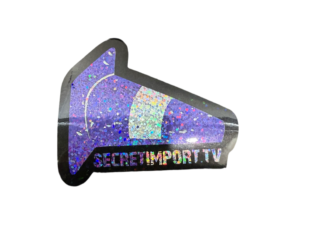 Sticker Secret Import Corner Purple Glitter