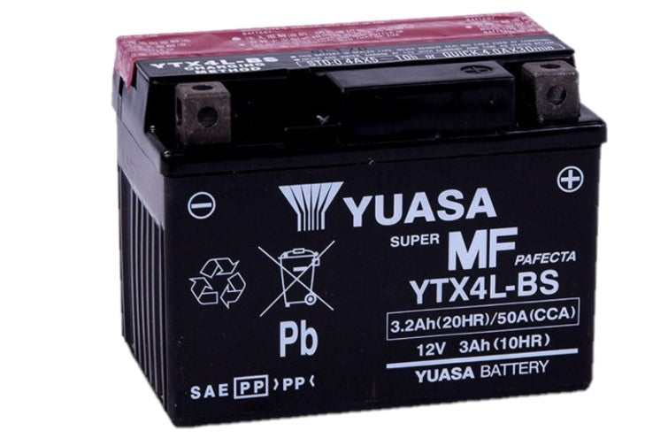 YTX4L-BS Maintenance Free 12V Battery - Batterie 12V Sans Entretien YTX4L-BS - BATTYU-YTX4L Battery Yuasa YTX4L-BS 12V