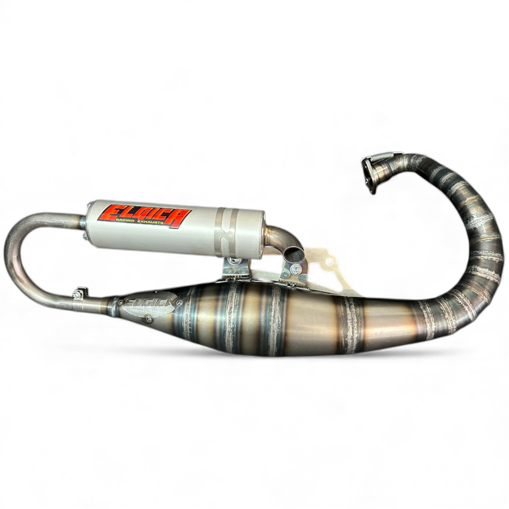 Exhaust Elgica Silver Racing 70cc Honda Dio Vertical