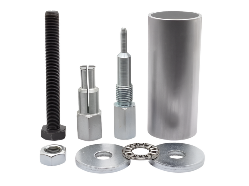 The transmission bearings of a Minarelli crankcase are mounted in the engine casing without the possibility to remove them if you don't have the right tool. To solve this problem, Easyboost has developed an economical transmission bearing puller