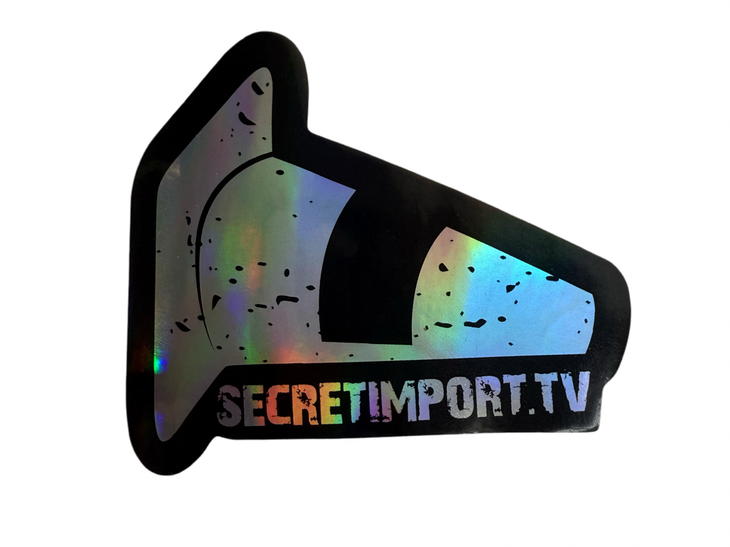 Sticker Secret Import Corner Grey Holographique