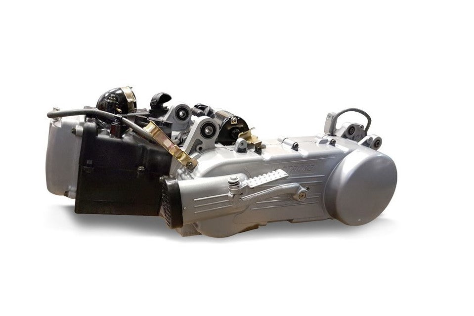 GY6 150cc Complete Engine Long Case (Grey) - Carter Moteur Complet Gris GY6 150