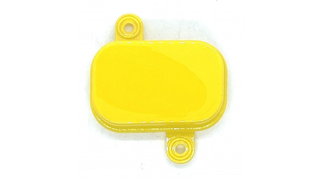 [10] CACHE-OUVERTURE GAUCHE DU GUIDON JAUNE RI8-3-1 (SCOOTTERRE OEM)