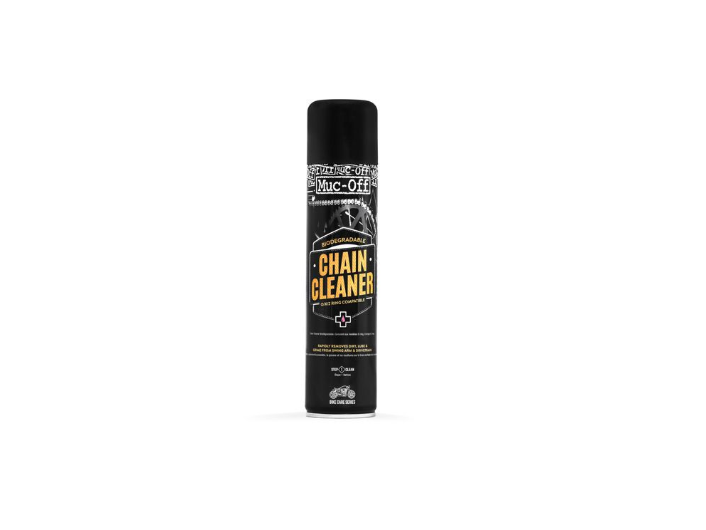 Formulated to quickly and safely remove dirt, lube and heavy chain grime using advanced solvents. Our Bio Motorcycle Chain Cleaner uses a unique formula to rapidly shred grime to remove contaminants and leave the entire chain sparkling.
