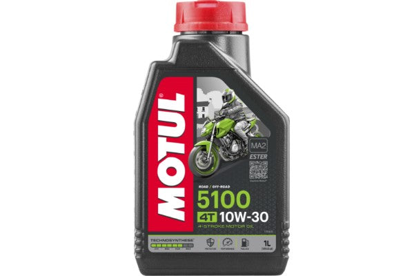 Motul 10W30 5100 ESTER Technosynthetic 4 Stroke Engine (1L) - Huile moteur Motul 10W30 5100 ESTER Techno Synthétique 4 temps (1L) - 27-L533