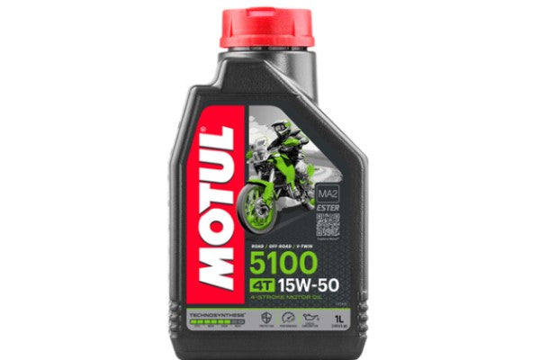 Motul 15W50 5100 ESTER Technosynthetic 4 Stroke Engine (1L) - Huile moteur Motul 15W50 5100 ESTER Techno Synthétique 4 temps (1L) - 27-L523