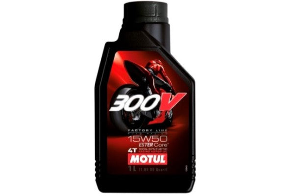 Motul 300V Factory Line 15W50 100% Synthetic 4 Stroke Engine (1L) - Huile moteur 4 temps 100% synthétique Motul 300V Factory Line 15W50 (1L) - 27-L101