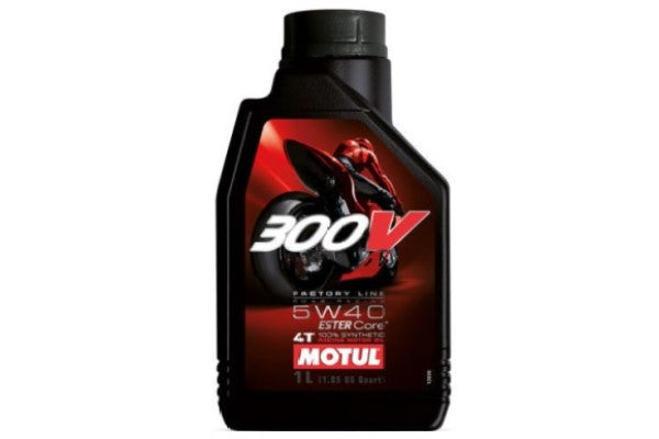 Motul 300V Factory Line 5W40 100% Synthetic 4 Stroke Engine (1L) - Huile moteur 4 temps 100% synthétique Motul 300V Factory Line 5W40 (1L) - 27-L099