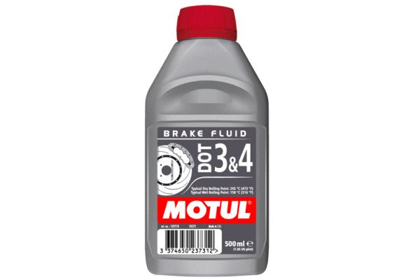 Motul Brake Fluid DOT 3-4 100% Synthetic (0.5L) - Liquide de frein Motul DOT 3-4 100% synthétique (0,5 L) - 27-L411