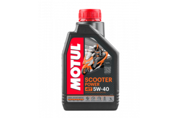 Motul Scooter Power 5W40 100% Synthetic 4 Stroke Engine (1L) - Huile moteur 4 temps 100% synthétique Motul Scooter Power 5W40 (1L) - 27-L222