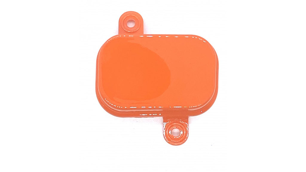 [10] CACHE-OUVERTURE GAUCHE DU GUIDON ORANGE RI8-3-1 (SCOOTTERRE OEM)