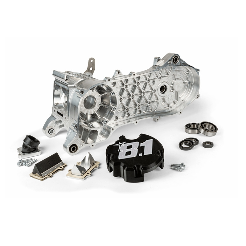 Crankcase 8.1 Fireblade 100cc for shaft Ø increased by 25mm Piaggio Version (Short Arm 10 ”wheel)