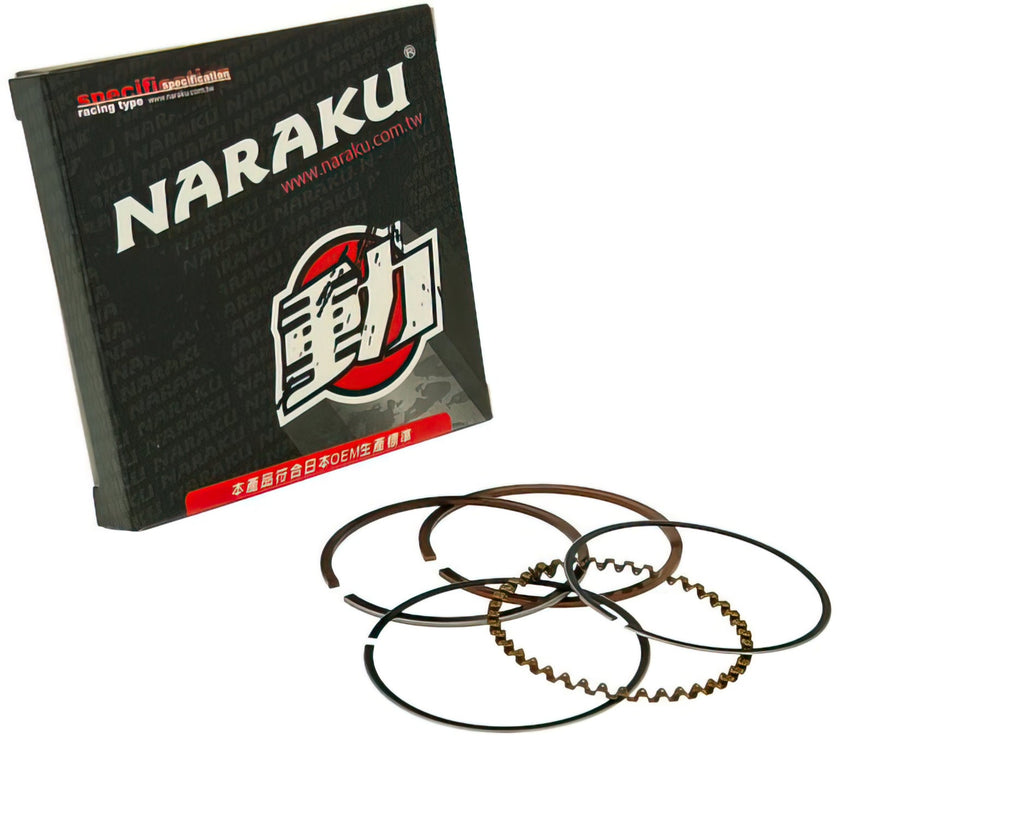 Piston Ring Naraku 50cc Piaggio 4T 2 Valves - Segment de piston Naraku 50cc Piaggio 4T 2 Soupapes - NK101.27