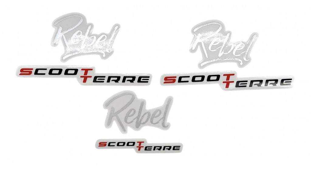 ENSEMBLE DE DECALQUES REBEL REB2-5-5 (SCOOTTERRE OEM)