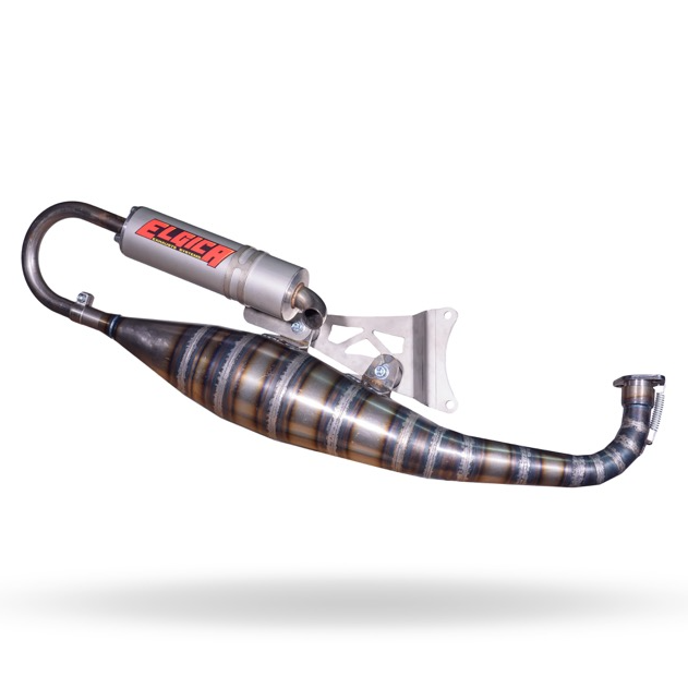 Exhaust Elgica Silver Semitrofeo 70cc Minarelli Horizontal