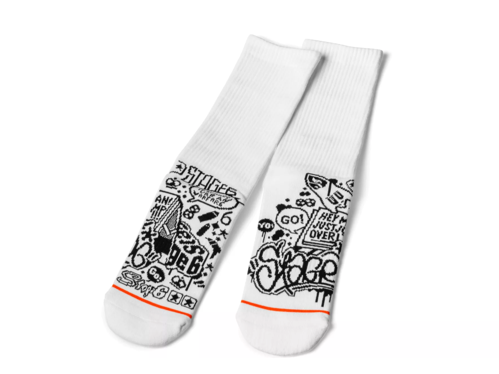 Stage6, les experts en accessoires et pièces de tuning haut de gamme pour moteurs Socks_Stage6_White_36-4_-_Chaussettes_Stage6_Blanc_36-40_Bas_Stage6_S6-09450_Maxiscoot_Scooter_Yamaha