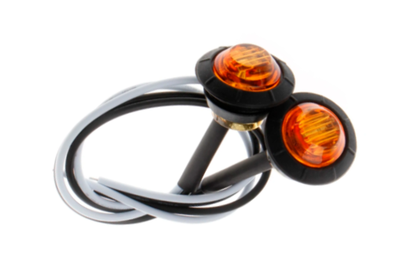 Universal Round LED Indicator Orange - Voyant LED rond universel orange - SI-05423