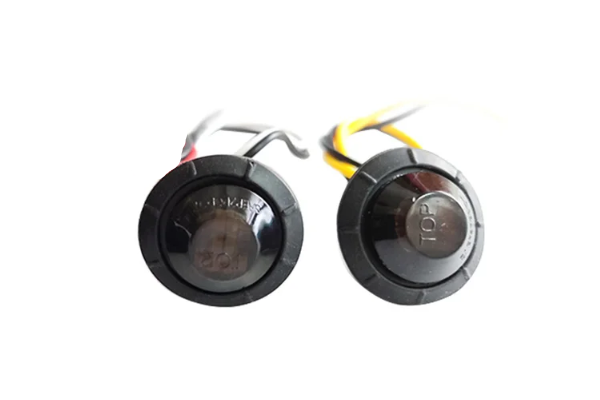 Universal Round LED Indicator Smoked Orange - Voyant LED rond universel fumé orange - SI-32645