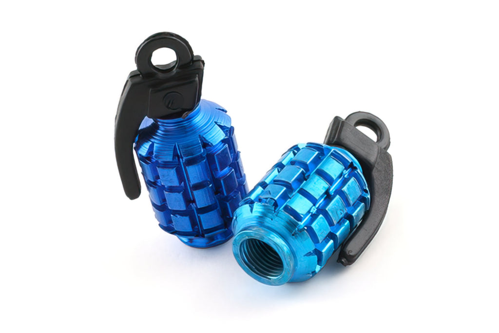 Valve Caps STR8 Grenade - Bouchons de valve STR8 Grenade - Blue : STR-545.77/BL