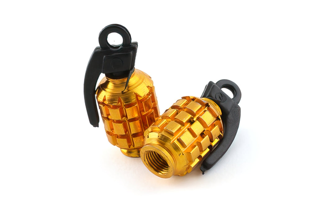 Valve Caps STR8 Grenade - Bouchons de valve STR8 Grenade - Gold : STR-545.77/GO