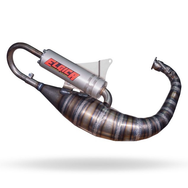 Exhaust Elgica Silver Racing 70cc Minarelli Vertical