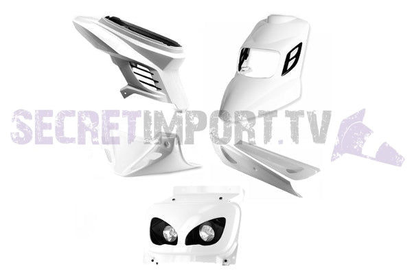 WHITE BCD RX Booster Complete Fairing Kit BOOSTER 2004+ - Kit de carénage complet BCD RX Booster BLANC BOOSTER 2004+ - BCD002095CAR