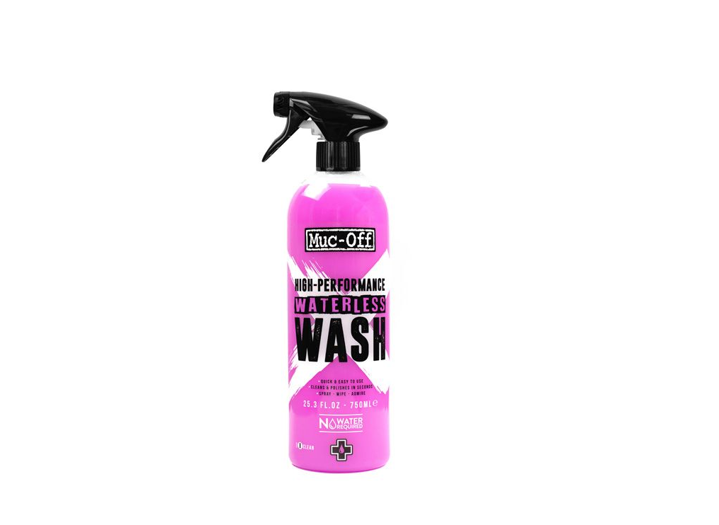 Waterless Wash Cleaner Muc-Off 750ml is an advanced and easy to use spray that cleans and polishes in seconds without the need for water. Cleans the entire bike, motorcycle, scooter or car in seconds and provides a streak-free shine. Innovative formula is designed to encapsulate dirt particles to prevent scratches.