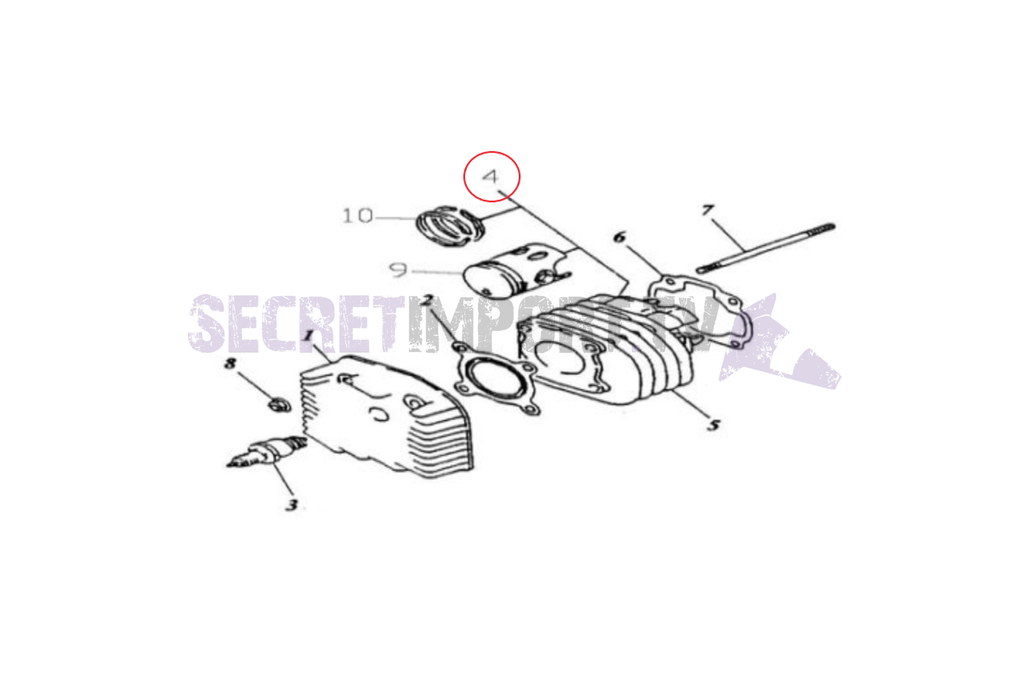 Cylinder Kit Adly OEM (No Head / No Gaskets) - Kit Cylindre Adly OEM (Sans tête & Gaskets) - Kit cylindre Adly OEM (sans culasse / sans joints) - 12301-116-0A0