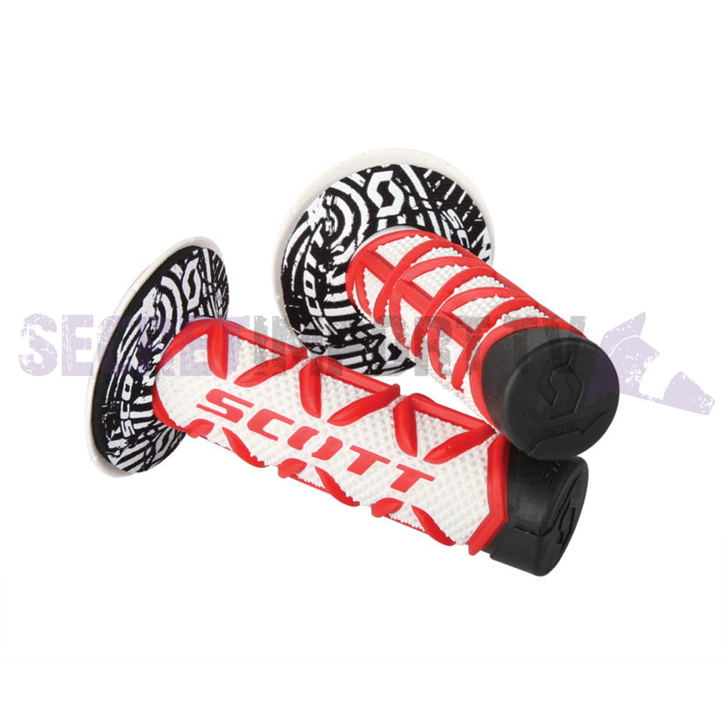 Diamond MX Grips With Donuts Rouge/Blanc