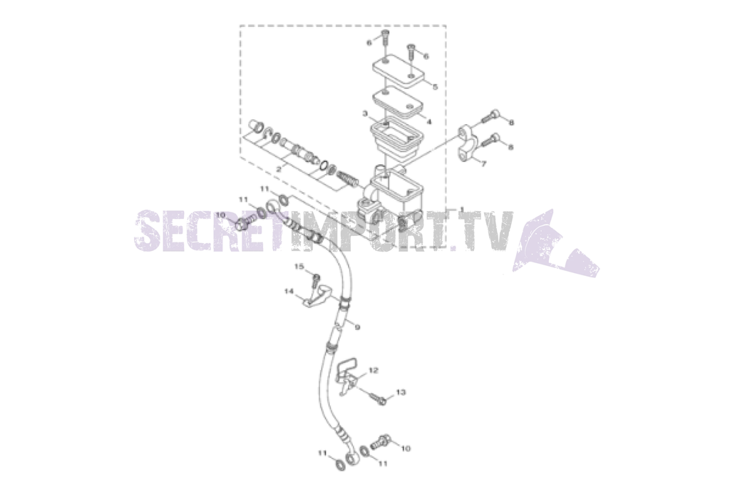 Master Cylinder Holder Yamaha OEM (Bws/Zuma 50F & 50X) #7 - Support de maître-cylindre Yamaha OEM (Bws/Zuma 50F & 50X) #7 - 5S9-F5867-00-00