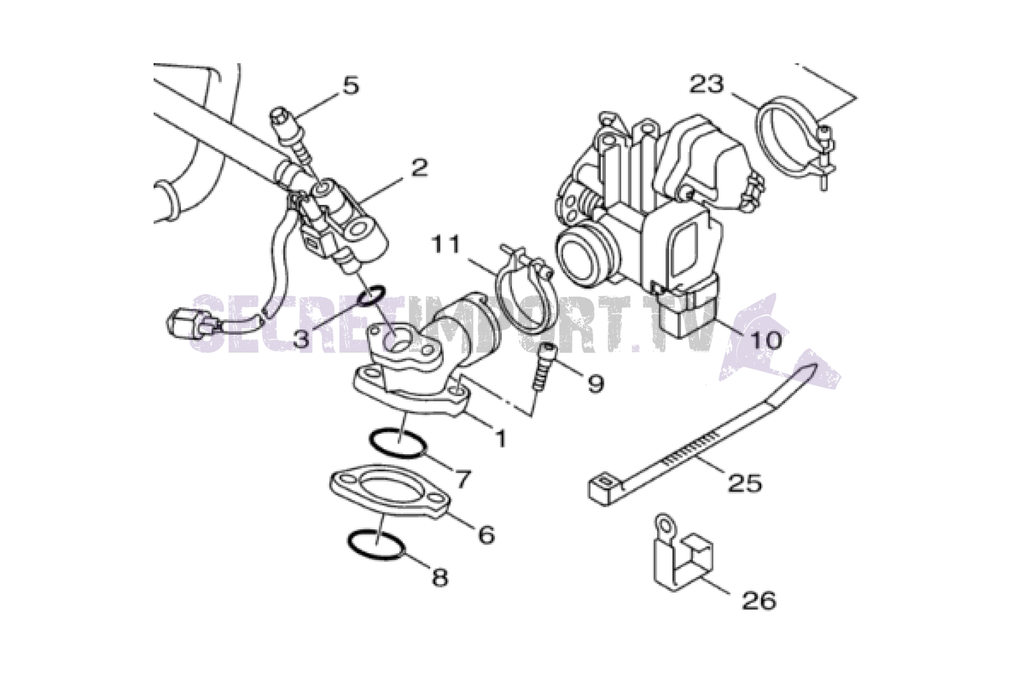 O-Ring Intake Yamaha OEM (Bws/Zuma 50F & 50X) #7 et #8 - Joint torique d'admission Yamaha OEM (Bws/Zuma 50F et 50X) #7 et #8 - 93210-223A2-00