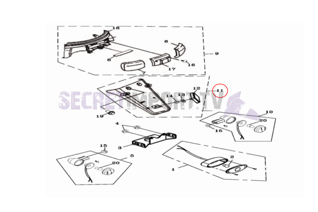 Rear Fender Adly OEM (Adly GTC) - Aile Arrière OEM Adly GTC 50cc 2T - 80115-116-00A