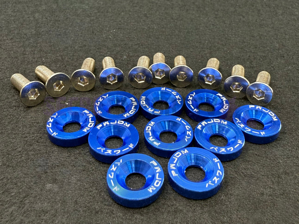 Universal Fairing Screw Kit M6 (10X) Blue Screws