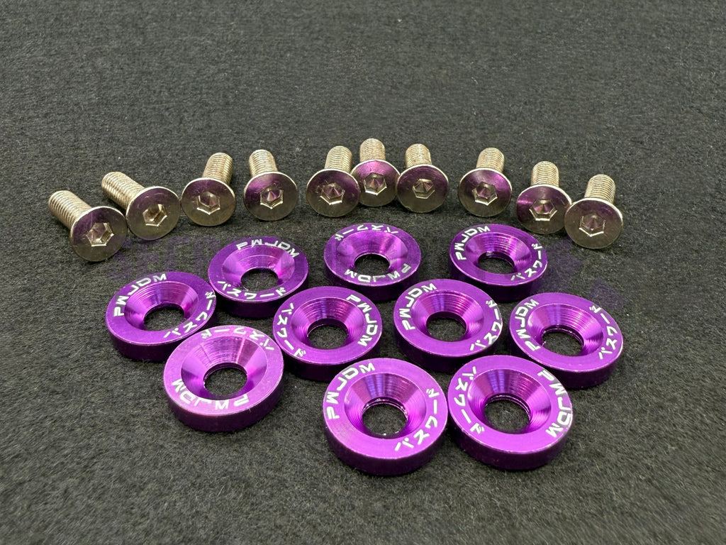 Universal Fairing Screw Kit M6 (10X) Purple Screws