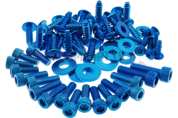 Universal Fairing Screws Kit Aluminium Blue - Kit Vis Carénage Universel Aluminium Bleu - STR-552.71/BL